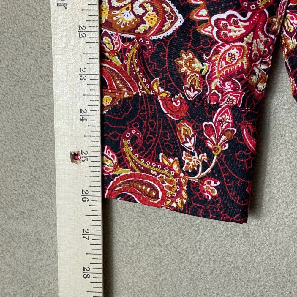 SILVER STONE Collection Modern Fit Men's Long Sleeve Button Down Shirt L Paisley